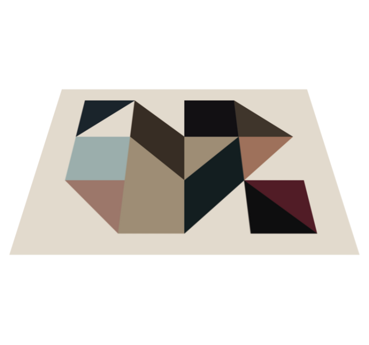 Geometriska former dekor Vinylmatta geometrisk - Tenstickers
