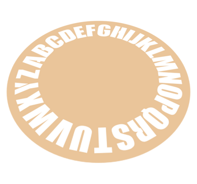 Alfabetet cirkulär layout Vinylmatta alfabet - Tenstickers