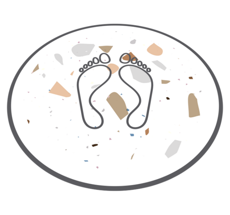 Terrazzo fotavtryck badrumsgolv - Tenstickers