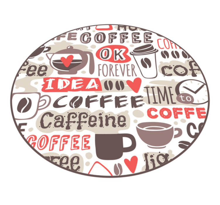 Kaffe tema citat vinyl matta - Tenstickers