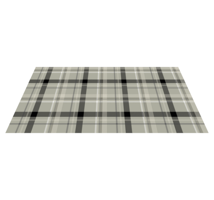 Svartvitt tartan kakel vinyl matta - Tenstickers