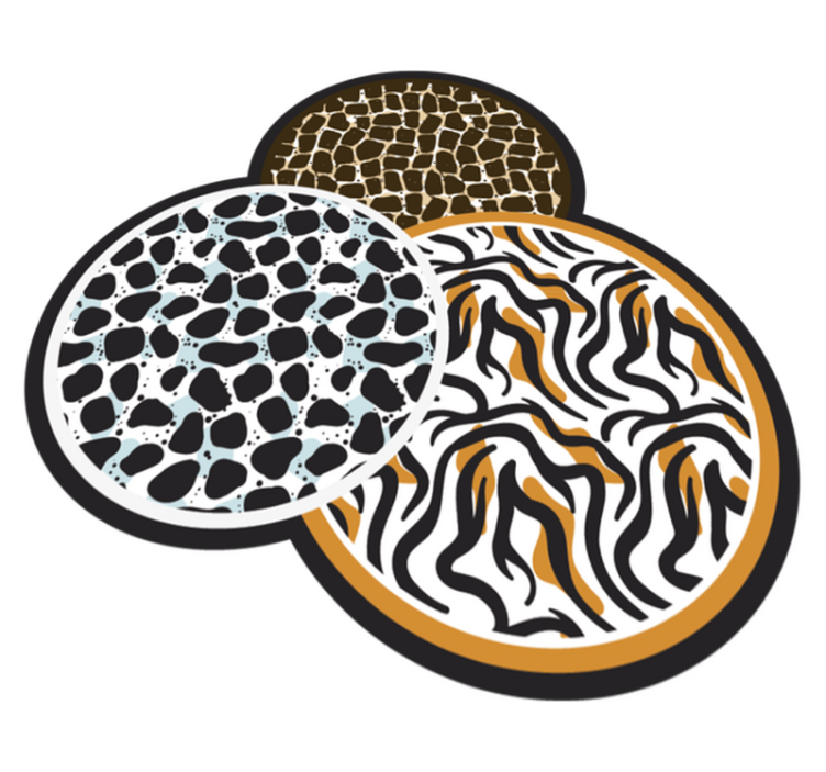 Vinyl matta collage av olika djur - Tenstickers