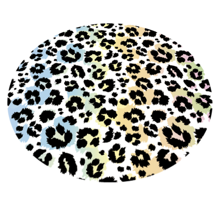 Mångfärgat leopard vinyl matta djur tryck - Tenstickers