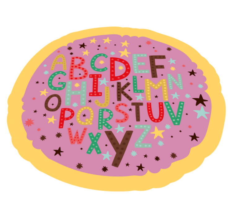 Färgglada alfabet vinyl matta - Tenstickers