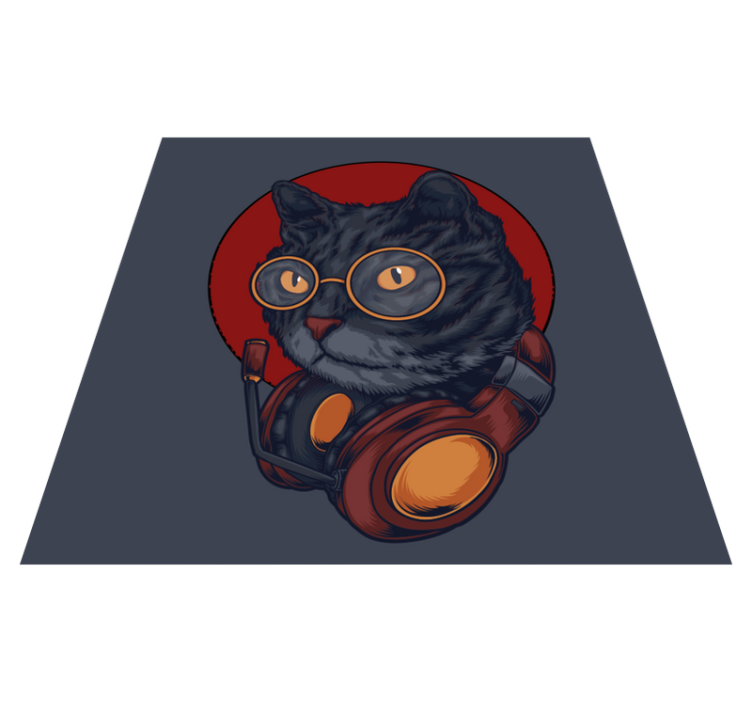 Kattmusik illustration djurmatta - Tenstickers