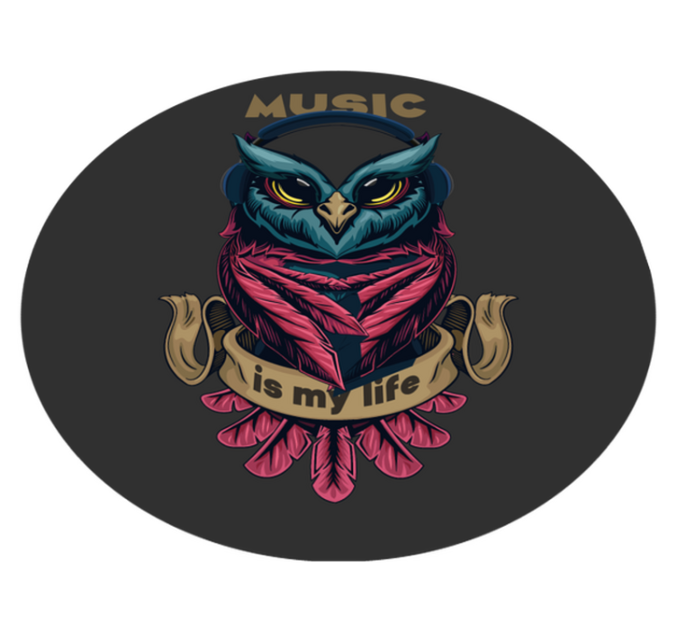 Uggla musik emblem Vinylmatta Ungdom - Tenstickers