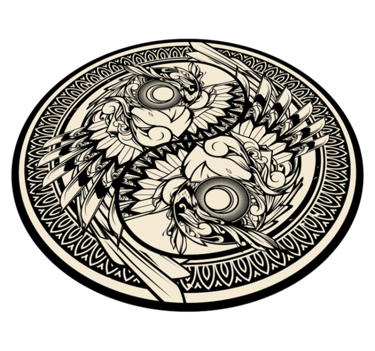 Detaljerad mandala Vinylmatta Mandala - Tenstickers