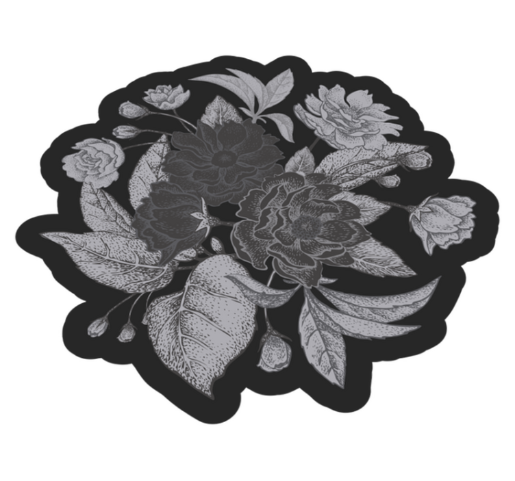 Orientaliska blommor vinyl matta - Tenstickers