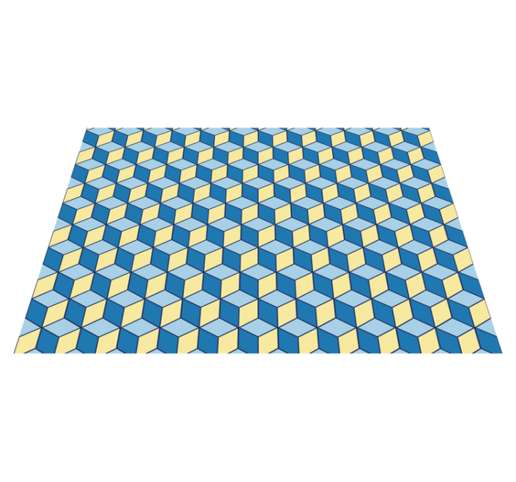 Vinylmatta kök 3d-effekt geometriska mattor - Tenstickers