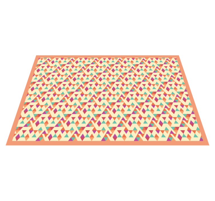 Färgglada trianglar geometriska vinylmattor - Tenstickers