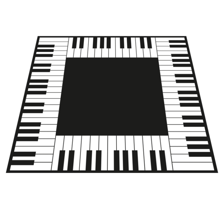 Vinyl matta kök piano modern matta - Tenstickers