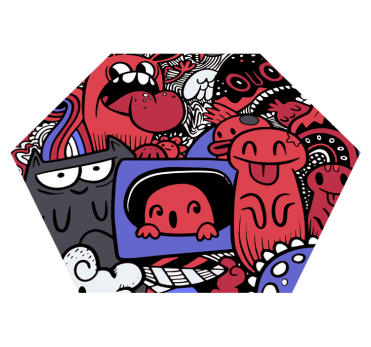 Cool graffiti tonåring vinyl matta - Tenstickers