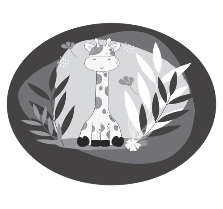 Giraff plantskola tema Vinylmatta daghem - Tenstickers