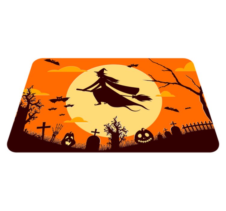 Spöklik halloween siluett Vinylmatta Halloween - Tenstickers