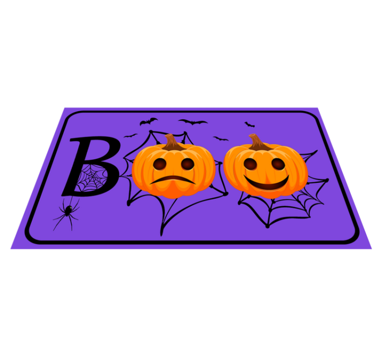 Pumpa spindelnät boo Vinylmatta Halloween - Tenstickers