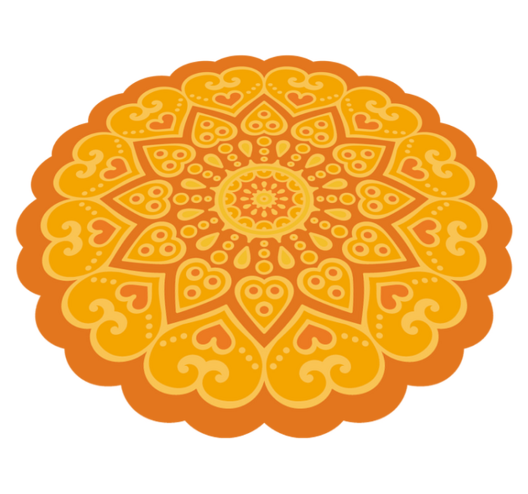 Mandala golv accent Vinylmatta Mandala - Tenstickers
