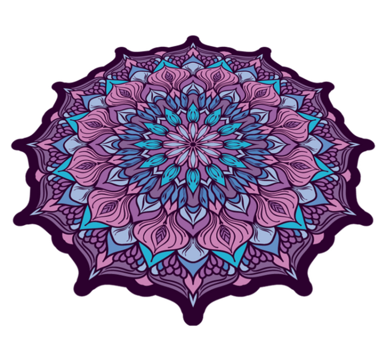 Boho mandala mönster mandala vinyl matta - Tenstickers