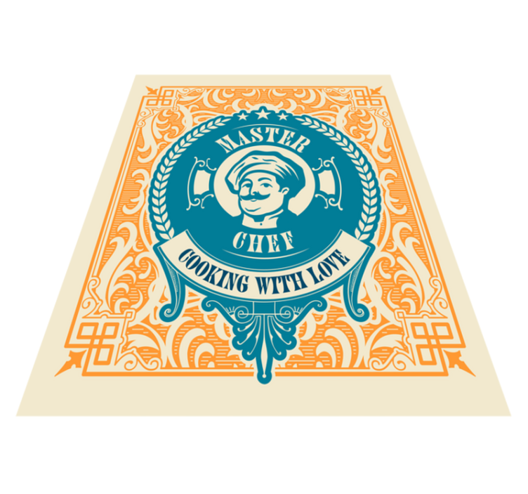 Mästerkock kärlek Vinylmattor med fraser - Tenstickers