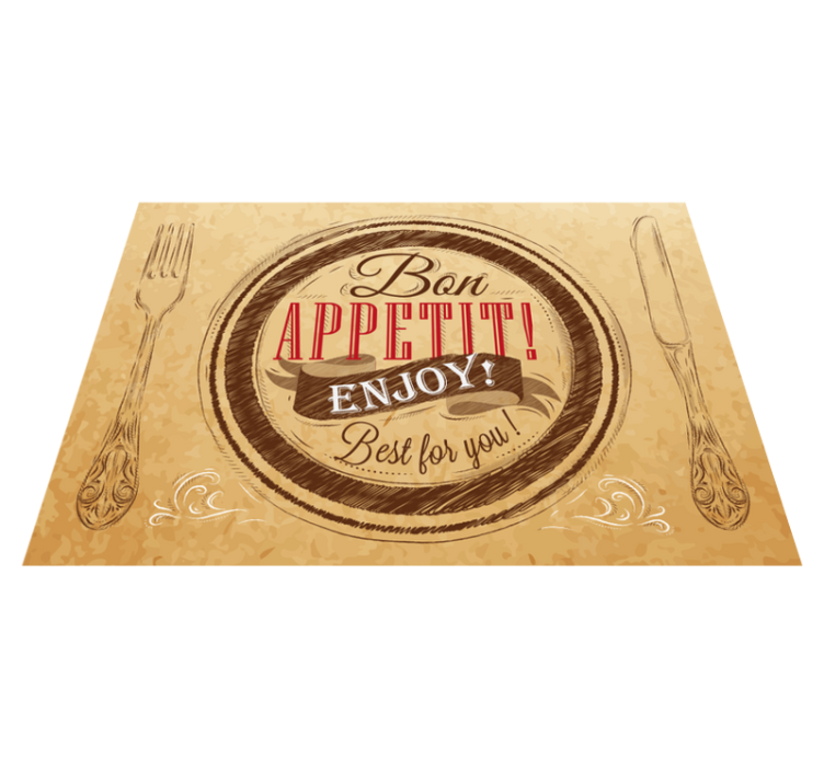 God aptit njut Vinylmattor med fraser - Tenstickers