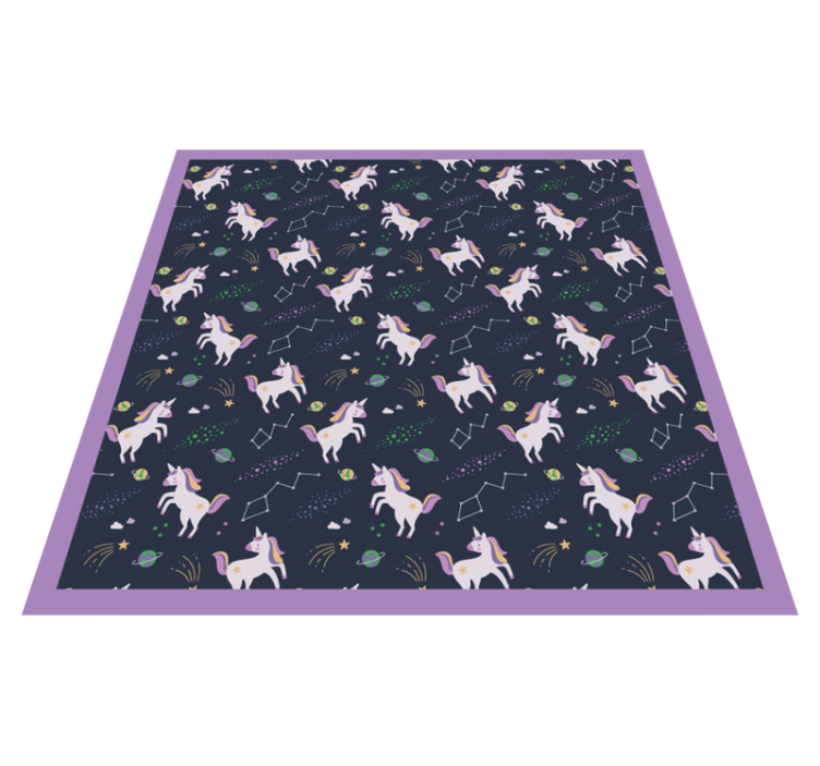 Unicorn fantasy-speltid Vinylmatta Barn - Tenstickers