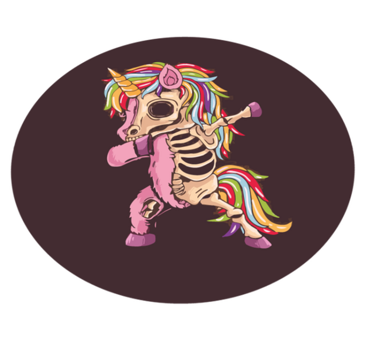 Unicorn zombie dabbing halloween mattor - Tenstickers