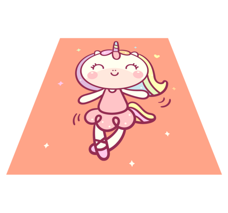 Tecknad enhörning Andra Vinylmattor - Tenstickers