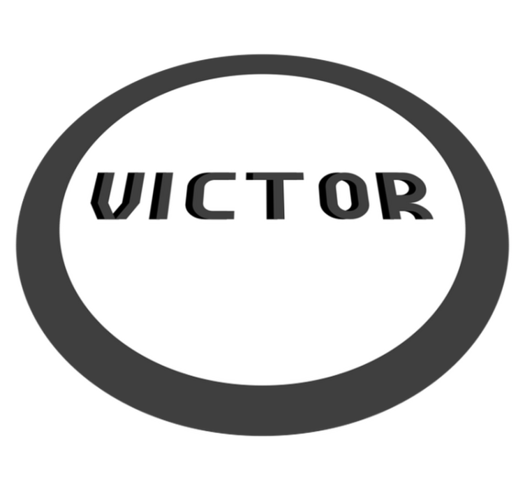 Personligt monogram Vinylmatta namn - Tenstickers