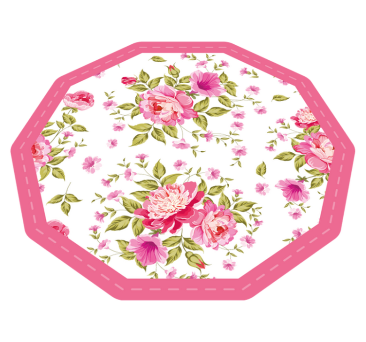 Blommande rosor mönster sovrumsmatta - Tenstickers