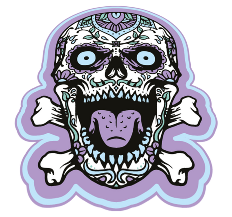 Sockerskalledekor Vinylmatta Halloween - Tenstickers