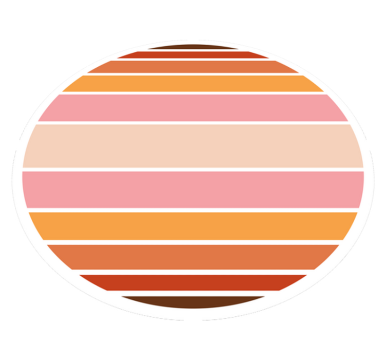 Randig oval design Vinlymatta randiga - Tenstickers