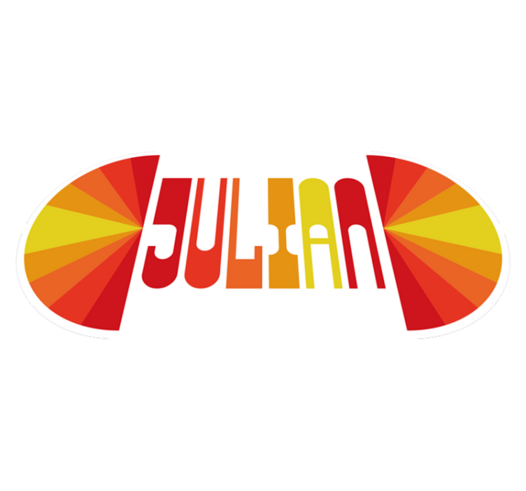 Personlig retro Vinylmatta namn - Tenstickers