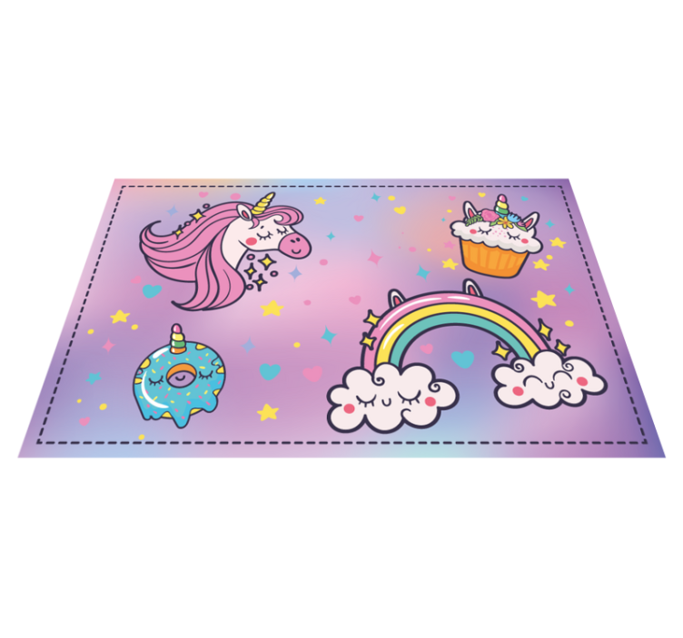 Unicorn fantasy tema Andra Vinylmattor - Tenstickers
