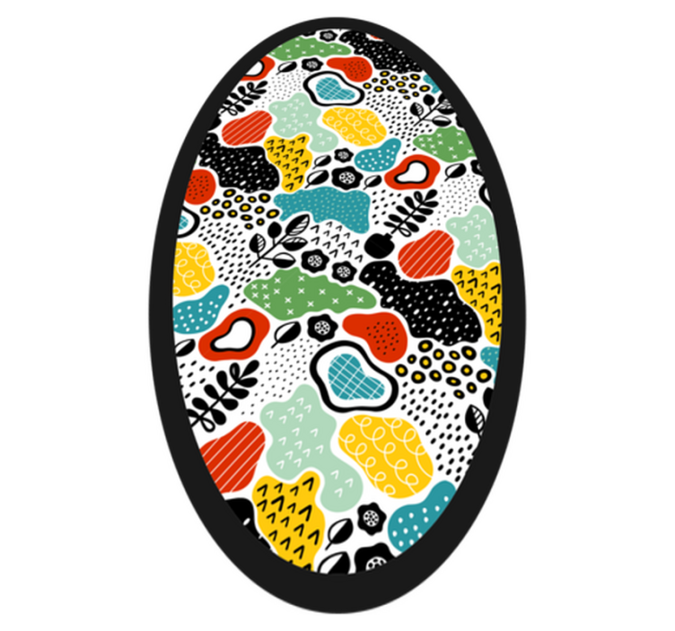 Färgfull abstrakt design modern matta - Tenstickers