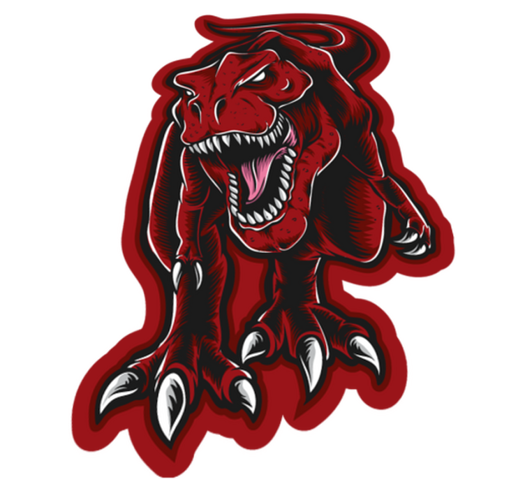 Grym dinosaurie Vinylmatta djur - Tenstickers