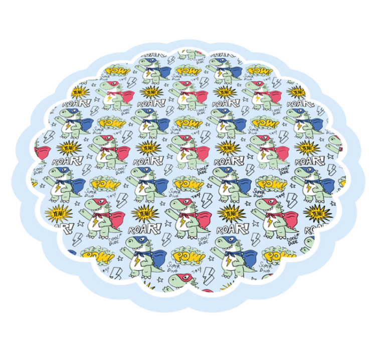 Superhjälte dinos Vinylmatta Barn - Tenstickers