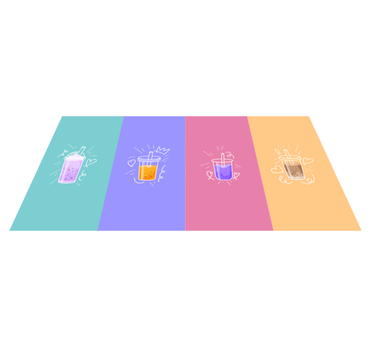 Dryck doodle rutor Vinylmattor med fraser - Tenstickers