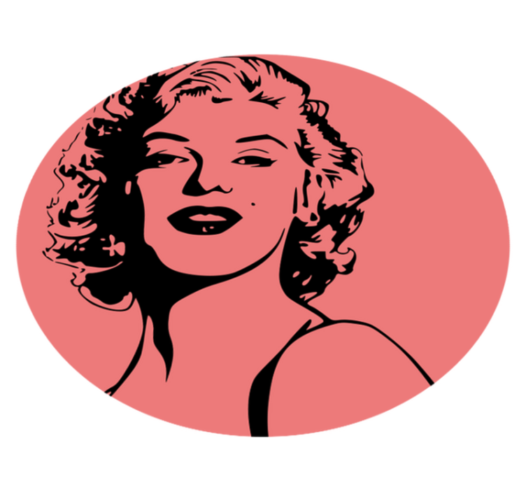 Marilyn monroe porträtt vinylmatta - Tenstickers