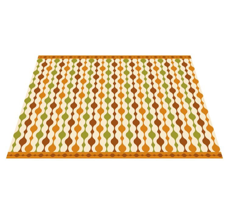 70-tals randfigurer vintage matta - Tenstickers