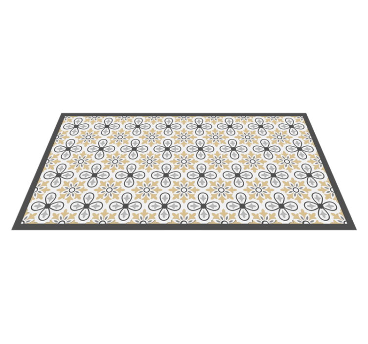 Antik blommig vinylmatta - Tenstickers