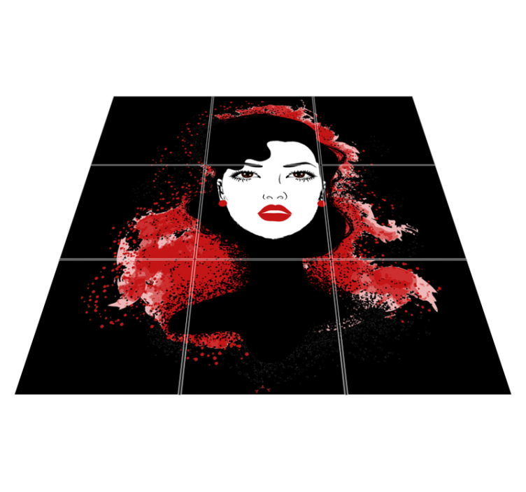 Ansiktsmålning väggplattor modern matta - Tenstickers