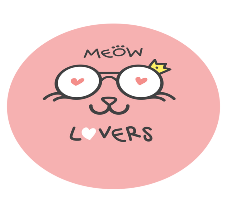 Kattälskare grafik Vinylmatta Barn - Tenstickers