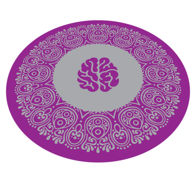 Mandala hjärna design Vinylmatta Mandala - Tenstickers