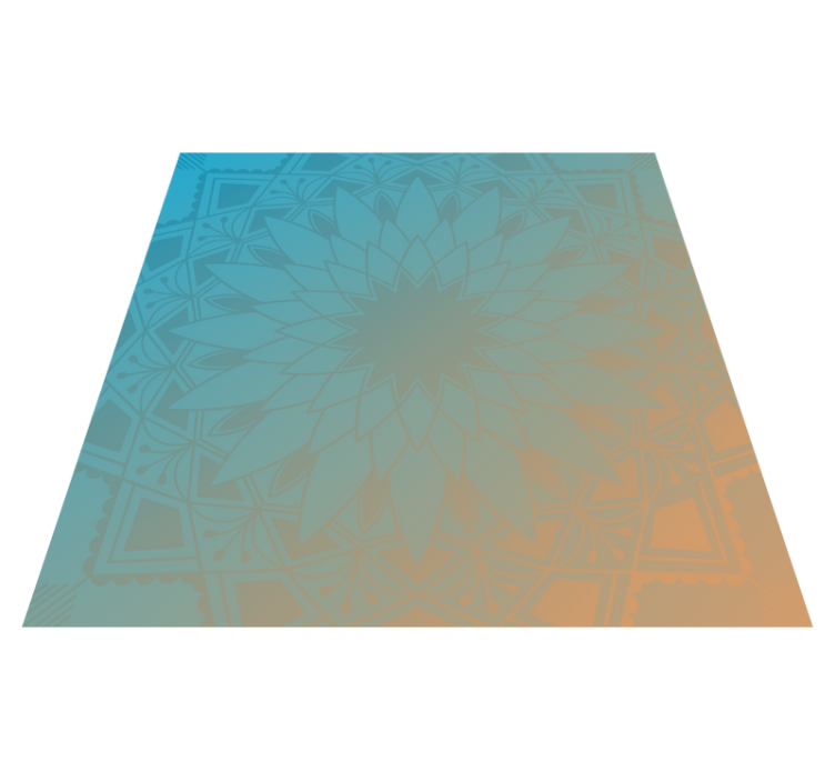 Mandala gradient Vinylmatta Mandala - Tenstickers