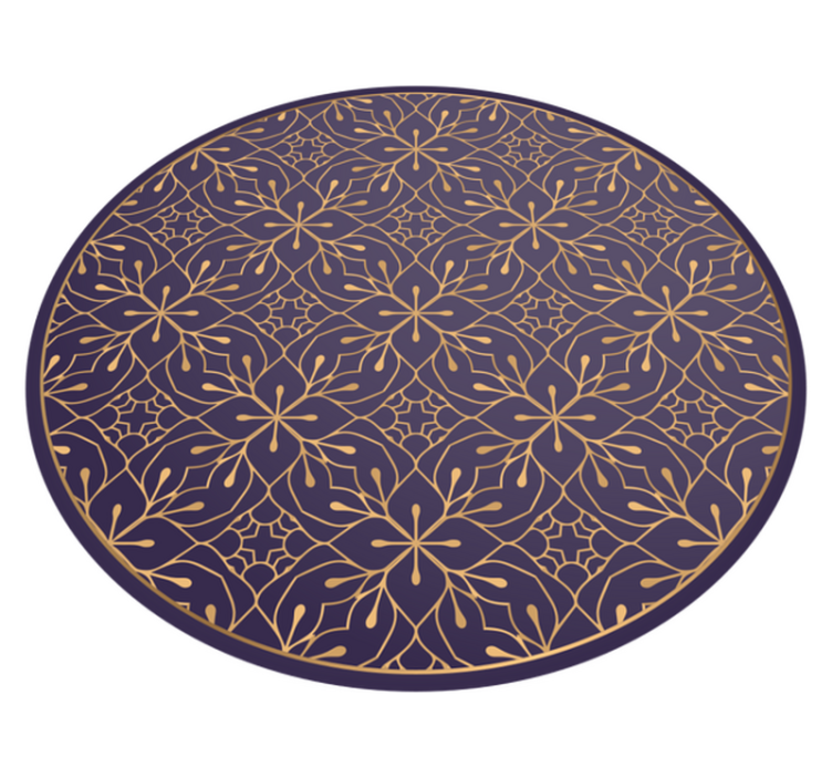 Mandala blommig elegans Vinylmatta Mandala - Tenstickers