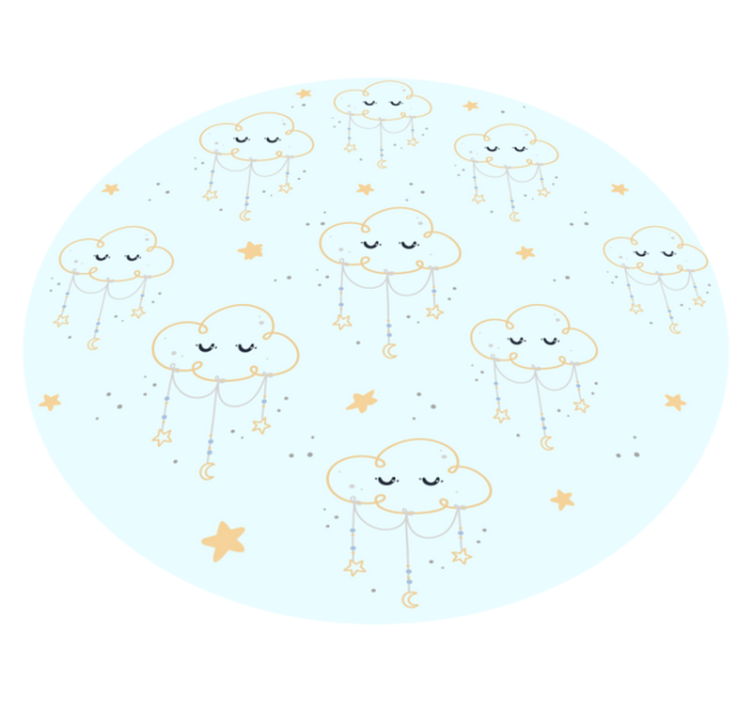 Drömmande molnlandskap Vinylmatta daghem - Tenstickers