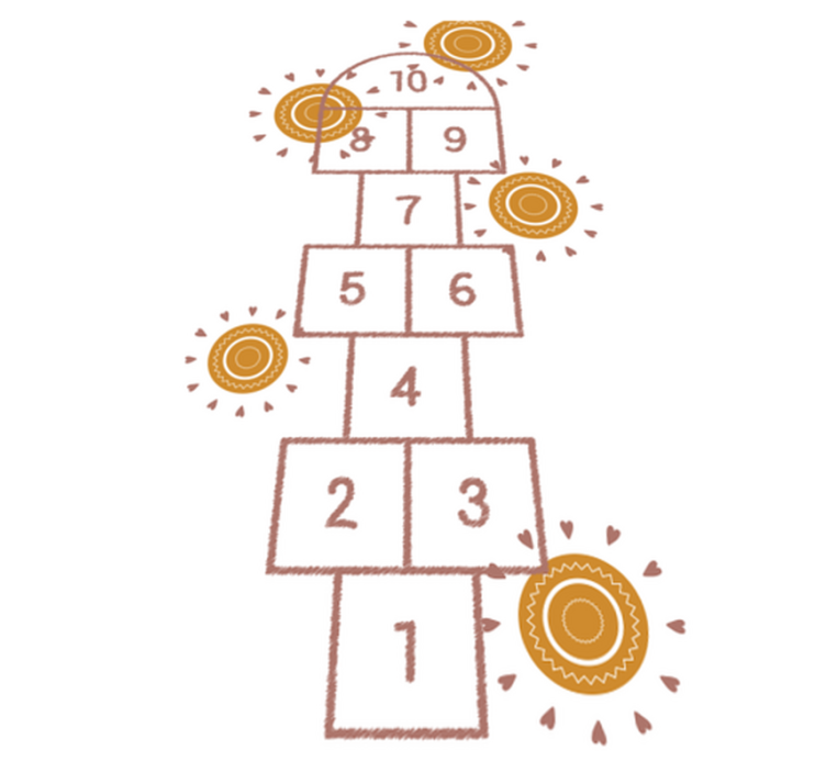 Hopscotch lekplats Vinylmatta spel - Tenstickers