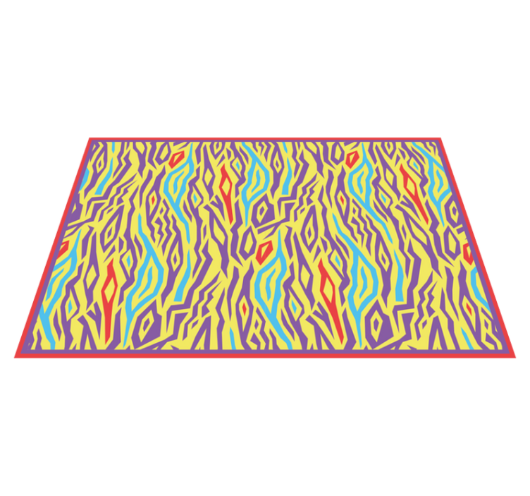 Vintage zebra djur tryck vinyl matta - Tenstickers