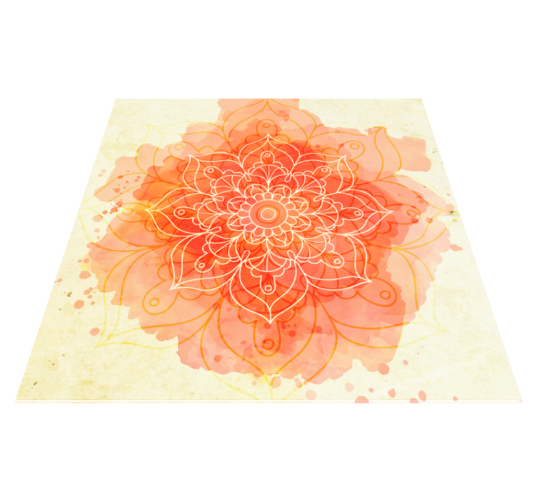 Lotus mandala design blommig matta - Tenstickers