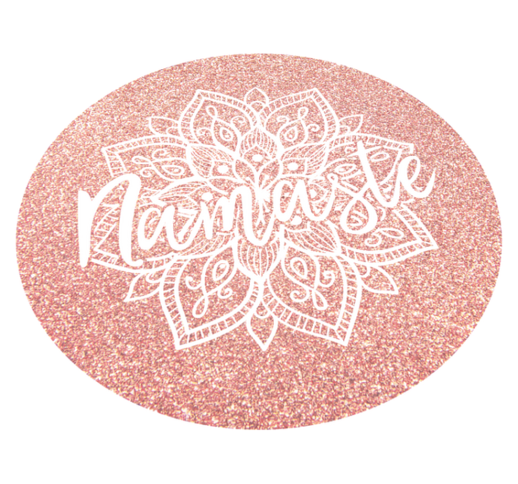 Rosa namaste mandala vinylmatta - Tenstickers