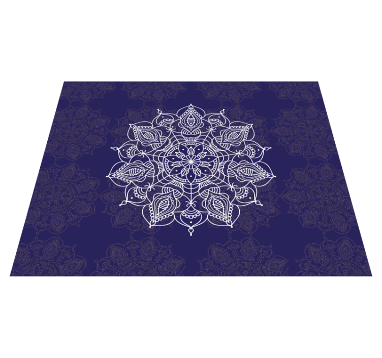 Mandala andlig lotus mandala vinylmatta - Tenstickers
